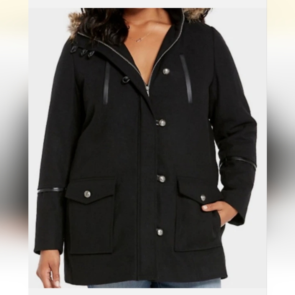 Torrid Black Pea Coat Plus Size NEW